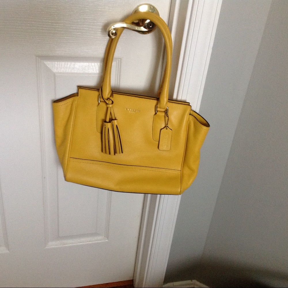 Coach Satchel- Mustard Yellow Handbag